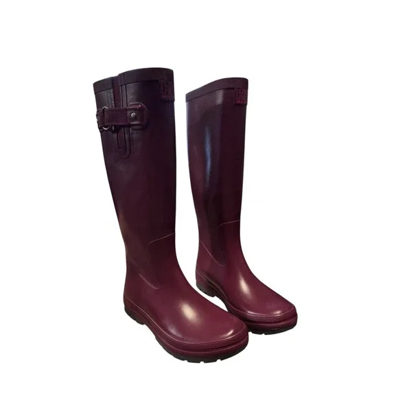 Helly Hansen W Veierland 2 Burgundy Rubber Tall Rain Boots Women US 6 EU 36 UK 4 - Picture 6 of 7